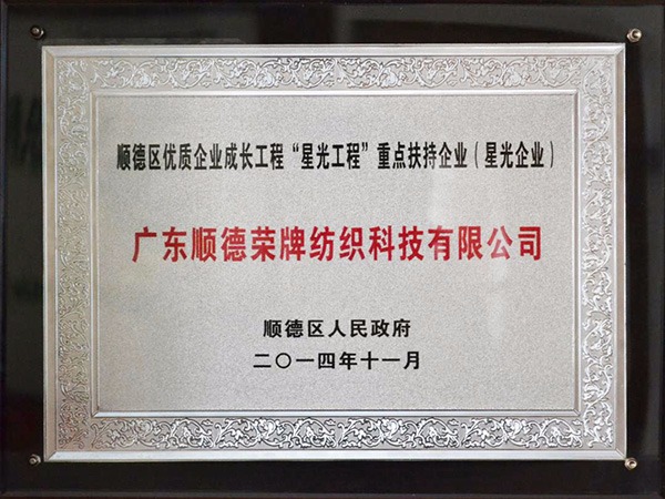开云官方在线网页版-2012年获顺德政府颁发“星光企业”称号