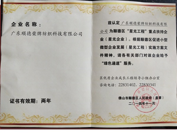 开云官方在线网页版荣获政府重点扶持企业